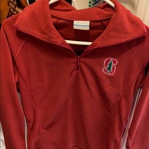 Stanford Columbia quarter 1/4 zip fleece